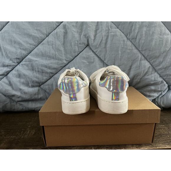 Steve Madden White Jisla Tennis Shoes Girls size 1 - Picture 3 of 6